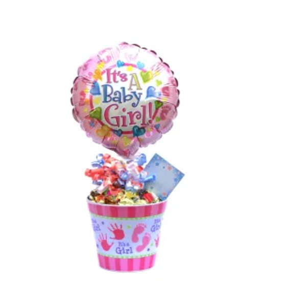 Its A Girl Lolly Pot - Standard