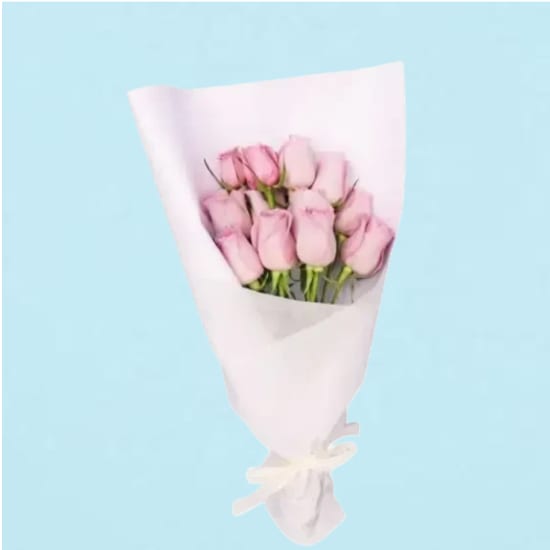 Mauve Roses Bouquet - Deluxe