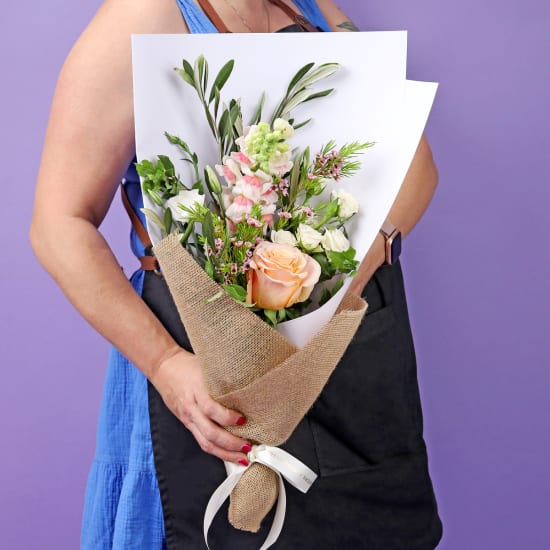 Peachy Paws Petal Elegance Posy - Standard