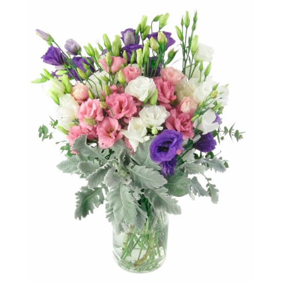 Very Dreamy Lisianthus Glass Vase - Standard
