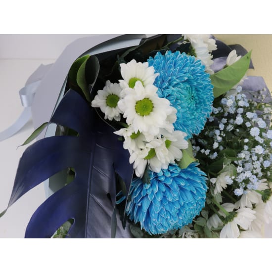 Crystalline Blue Flower Bouquet - Standard