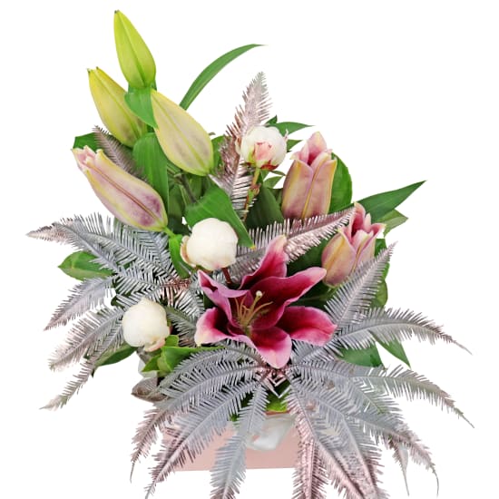 Platinum Blush Metallic Posy Box - Standard (view 4 of 4)