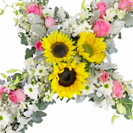 Healing Prayer Cross Wreath - Standard