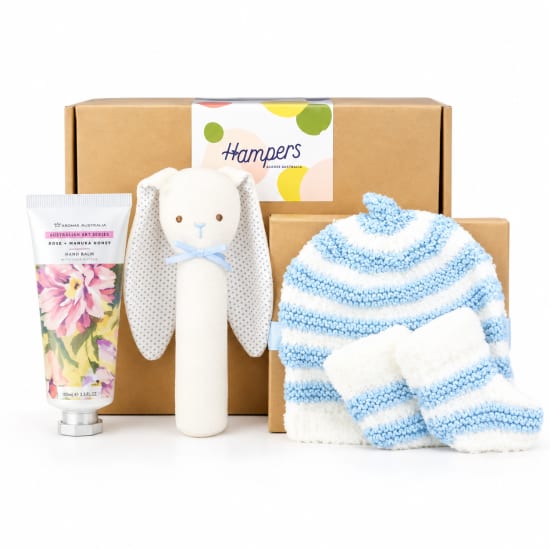 🩵🐰 Blue Skies & Bunny Hugs Baby Hamper 🐰🩵 - Standard