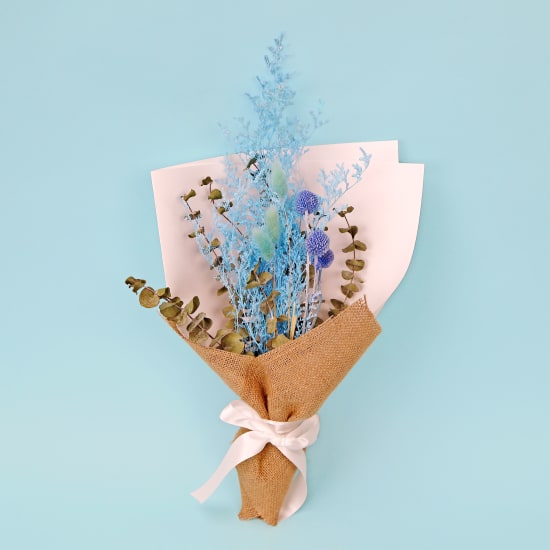 Baby Blue Dried Posy - Standard