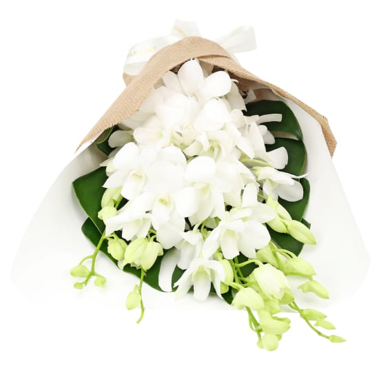 White Orchid Bunch - Standard