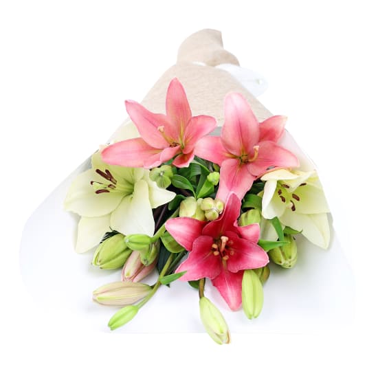 Mixed Pastel Lily Bunch - Standard