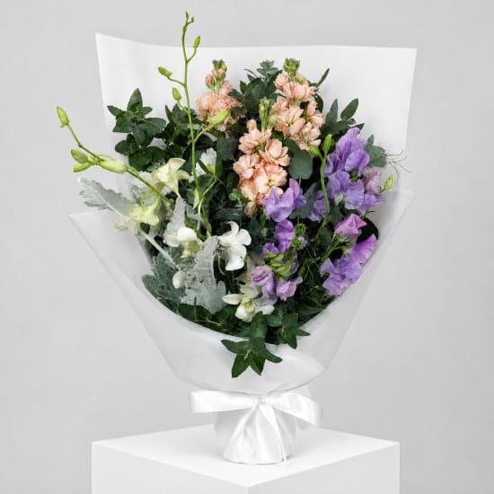 Daily Bouquet - Peach stock and mauve daydream - Standard