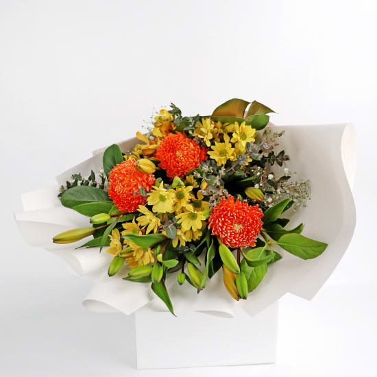Gleaming Gold Flower Bouquet - Standard