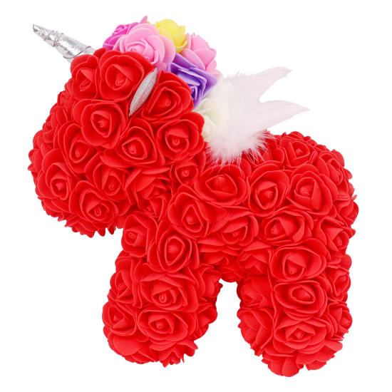 Red Artificial Rose Unicorn - Standard