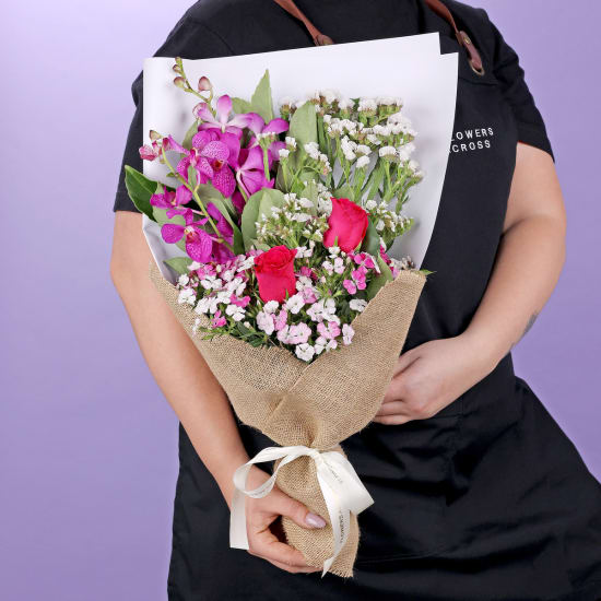 Whimsical Charm Flower Posy  - Deluxe