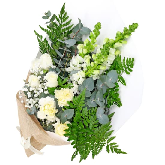 Arctic Belle White Flower Bouquet - Premium
