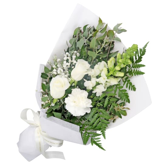 Arctic Belle White Flower Bouquet - Standard
