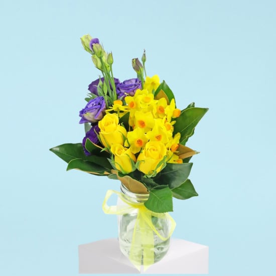 Sunshiny Day Large Mason Jar Vase - Standard