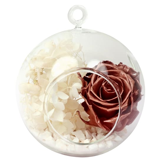 Xmas Bauble - Gold & White - Standard