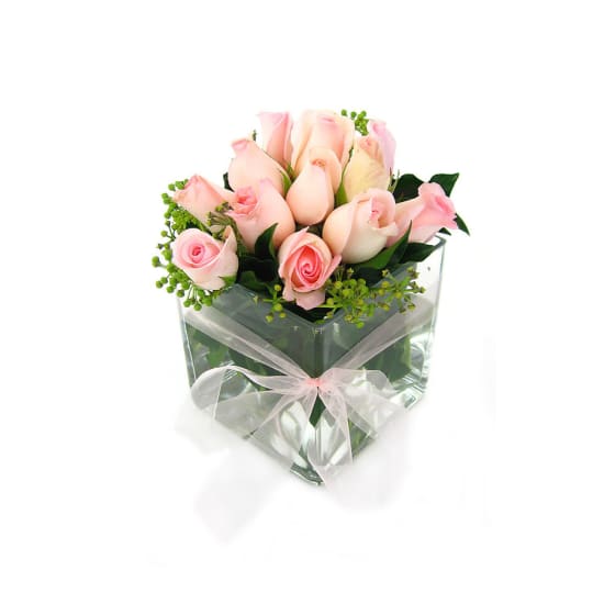 Pink Rose Vase - Standard