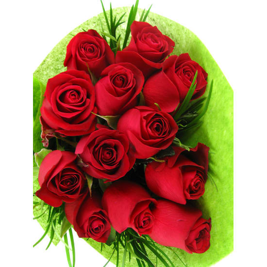 12 Red Roses - 12 Roses (One Dozen)