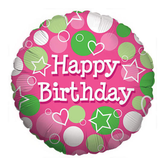 Happy Birthday - Pink Dots  - Standard
