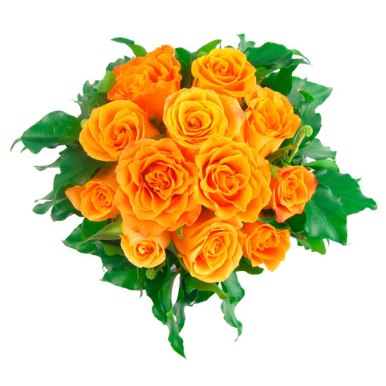 Orange Rose Vase - Standard