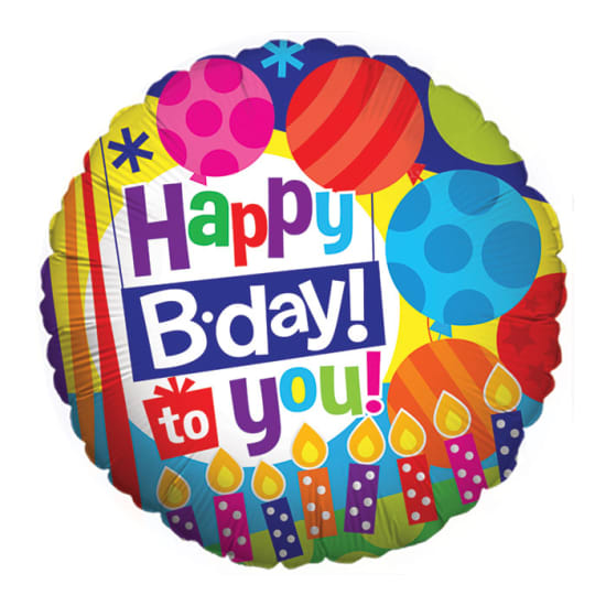 HBD To You Balloons & Candles  - Standard