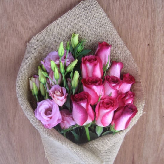 Rose & Lisianthus Subscription - Standard