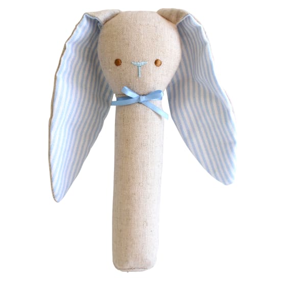 Linen Bunny Squeaker - Blue - Standard