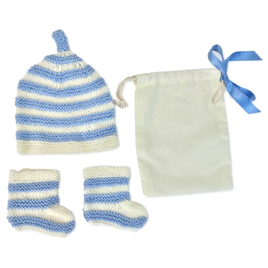 Beanie & Booties - Blue - Standard