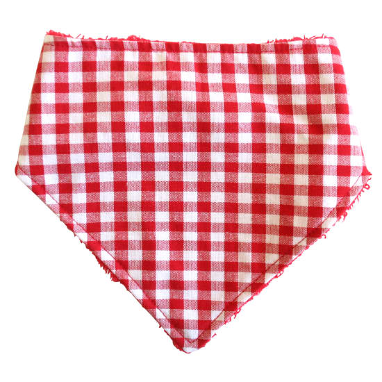 Dribble Bib - Red Gingham - Standard