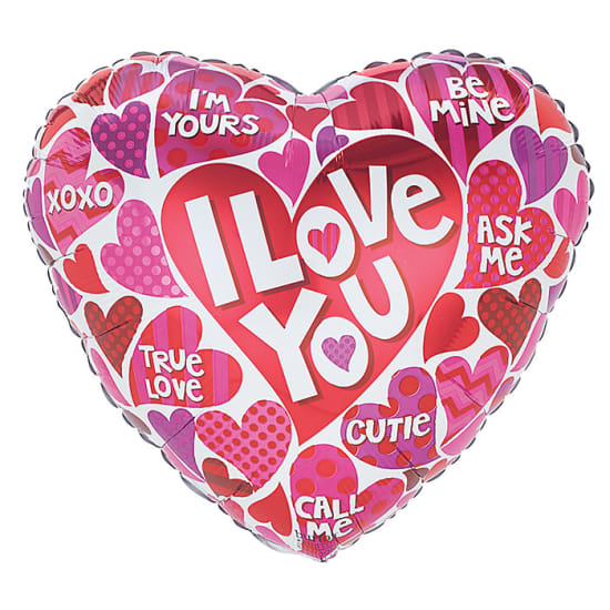 Love You - Pink and Silver - Standard