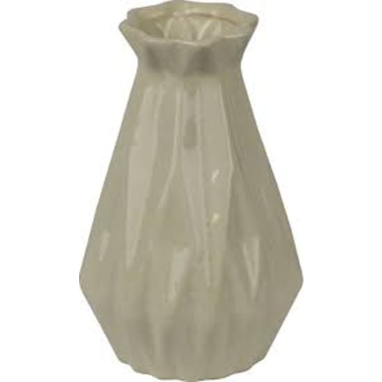 Creme Diamont Vase - Standard