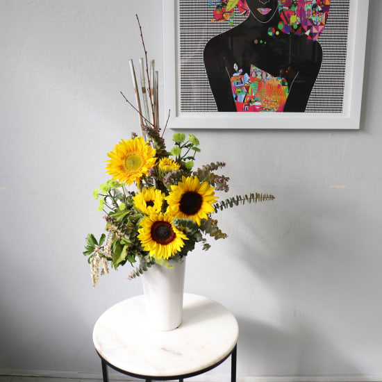 Corporate Sunflower Vase - Standard