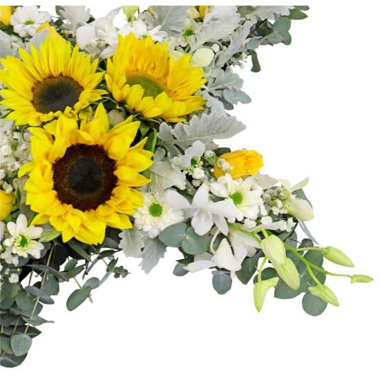 Ray Of Sunshine Flower Cross - Standard