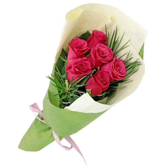 Pink Roses - 6 Roses (Half Dozen)