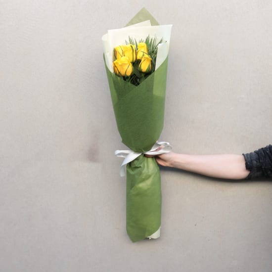 Yellow Roses - 6 Roses (Half Dozen)