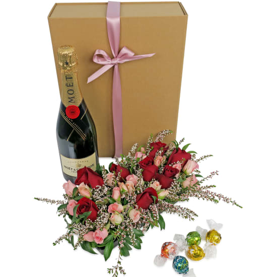 Moet Premium Flower Hamper - Standard