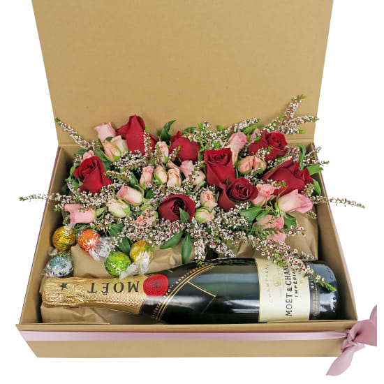 Moet Premium Flower Hamper - Standard