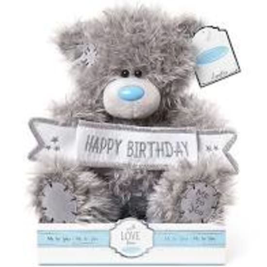 Happy Birthday Banner Bear - Standard