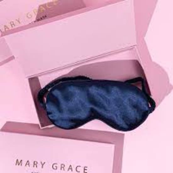 Satin Eye Mask - Navy - Standard