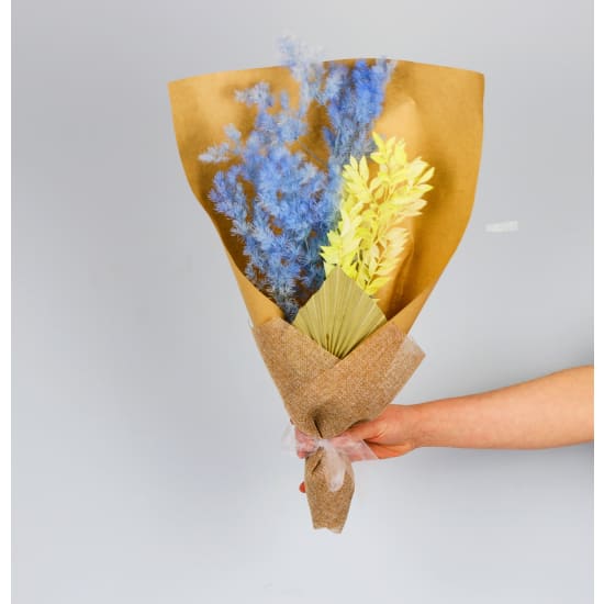 Blue Ivory Dried Bouquet - Standard