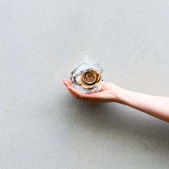 Preserved Gold Rose Orb - Standard