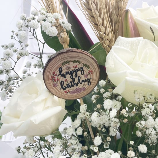 Bouquet Topper Happy Birthday  - Standard