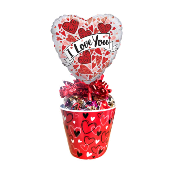 Love You Lolly Pot - Red - Standard