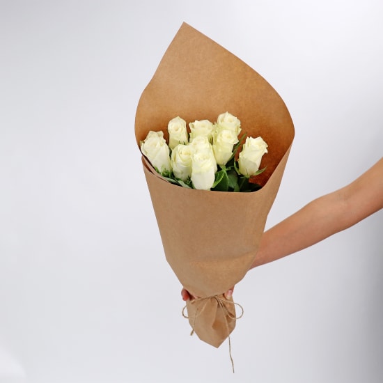 Market Bunch - White Roses - Standard
