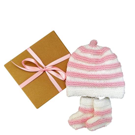 Beanie & Booties - Pink - Standard