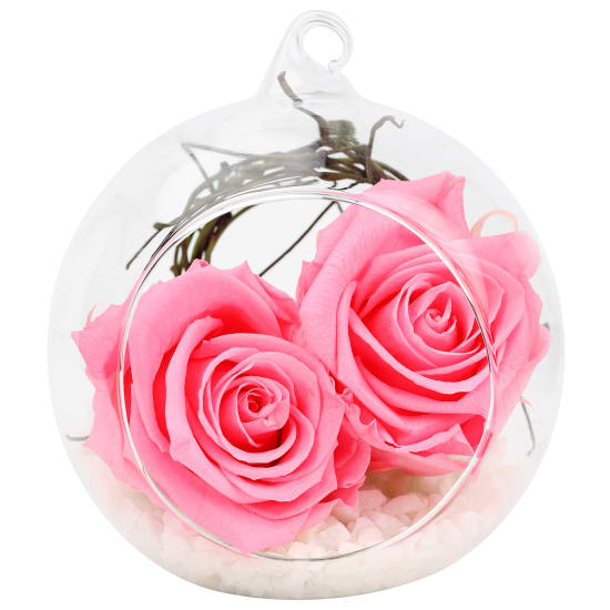 Preserved Pink Rose Orb - Deluxe