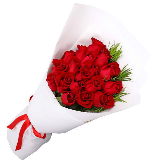 18 Red Roses Bouquet - 18 Roses