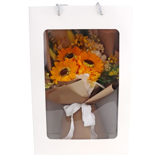 Yellow Preserved Posy - Standard