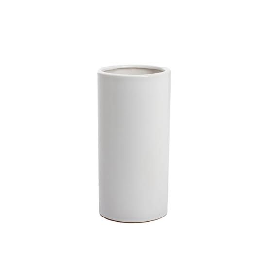 Ceramic Cylinder White 20cm - Standard