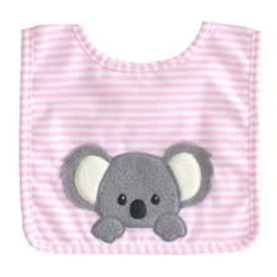 Pink Baby Koala Bib  - Standard