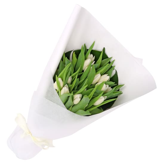 White Tulip Bunch - Deluxe